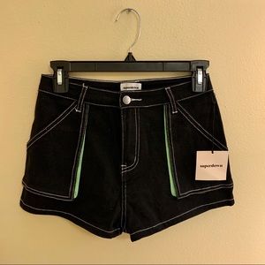 Hi Rise Shorts ft Neon Green